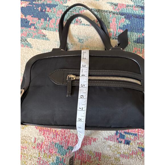 Prada Bauletto Black Nylon Leather Shoulder Bag With Authentication Card - Picture 13 of 16